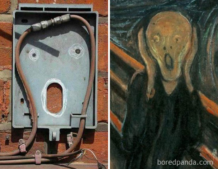 Cable que parece el Grito de Munch