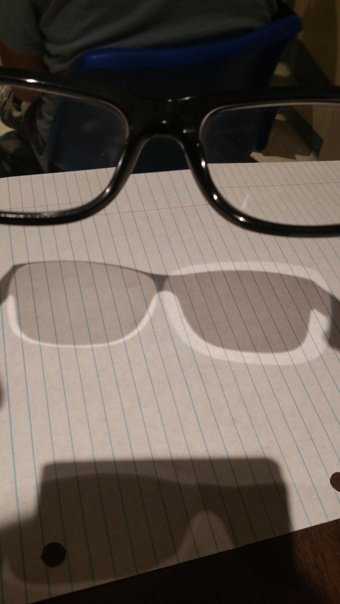 My Prescription On My Right Eye Is Stronger Than The One On The Left. It Is Noticeable When Light Passing Through The Lens Casts Different Shadows