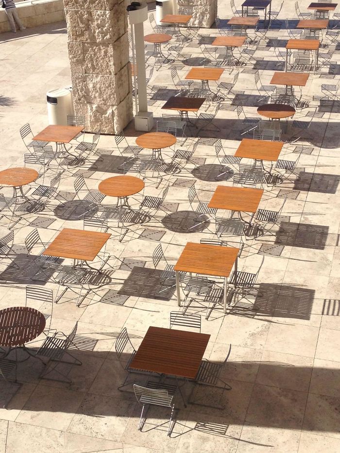 The Pattern Formed By These Tables And Their Shadows