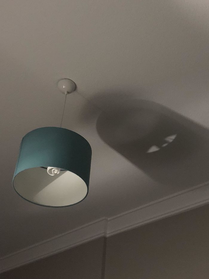 Shadow Of My Lamp Looks Like Monsters Inc. Logo