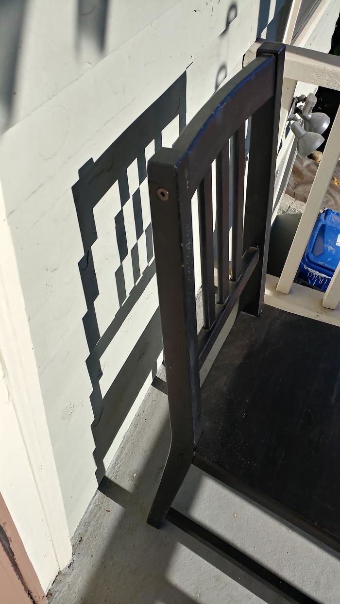 The Shadow Of This Chair Looks Pixelated