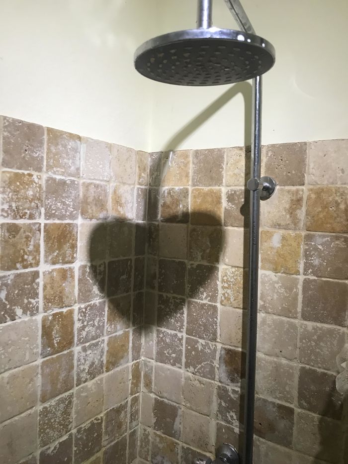 My Shower’s Shadow Forms A Heart