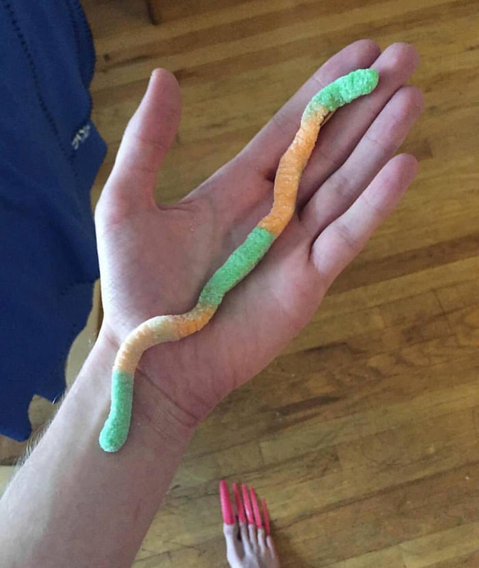 Look At How Long This Gummy Worm I Found Is!