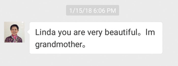 My 78-Year-Old Chinese Grandma Who Spent Most Of Her Life Living In China Has Been Trying To Learn English. She Sometimes Sends Me Wholesome Messages In English