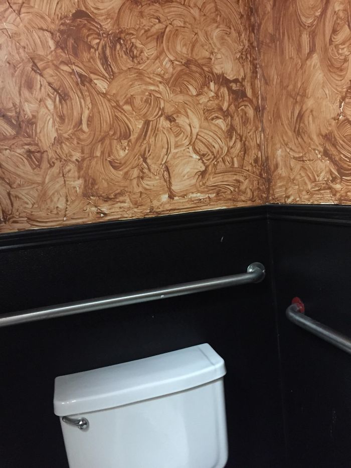 The Paint In This Public Restroom