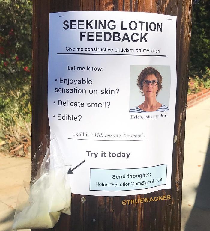 Oh Man... What A Way To Seek Feedback On Your Lotion! . (Made For