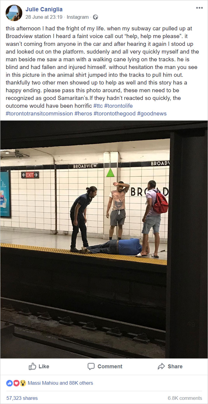 This Man Jumps On Subway Tracks To Save A Fallen Blind Man