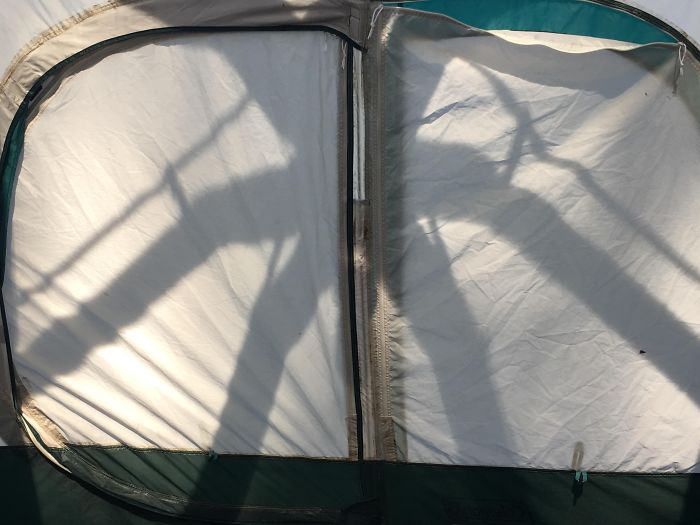 The Shadow Cast From The Roof Of My Tent Makes Me Feel Like I’m In The Upside Down