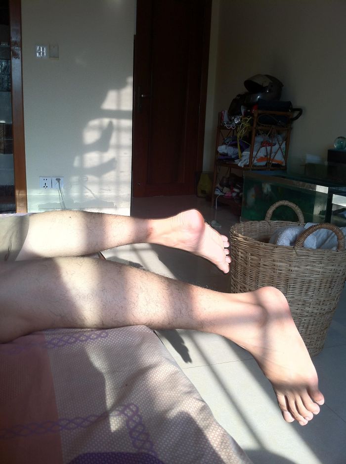 The Shadow Of My Feet Is In The Opposite Direction