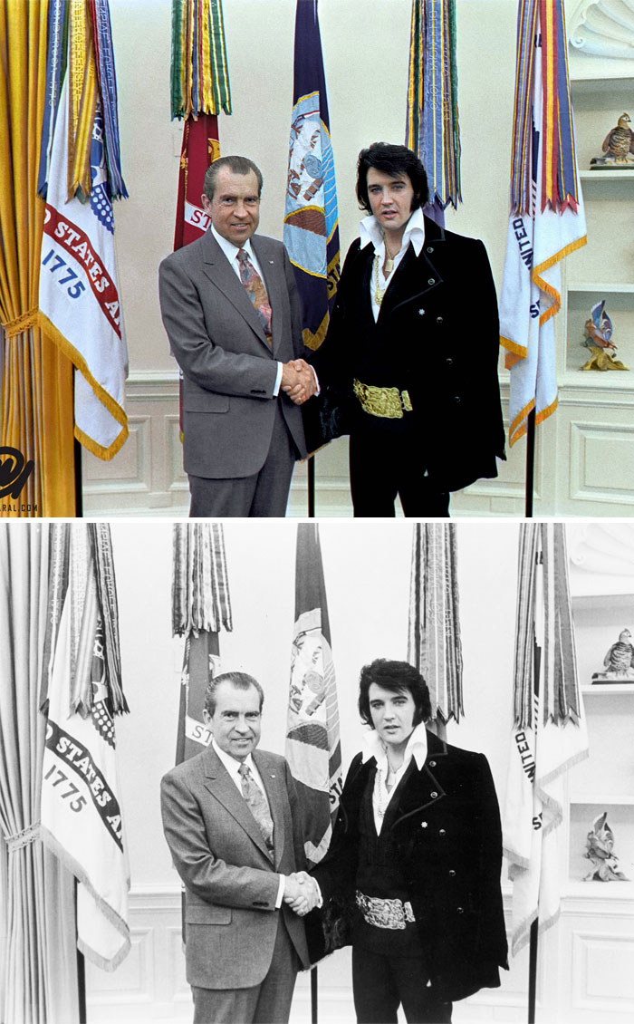 Richard M. Nixon And Elvis Presley At The White House, 12/21/1970