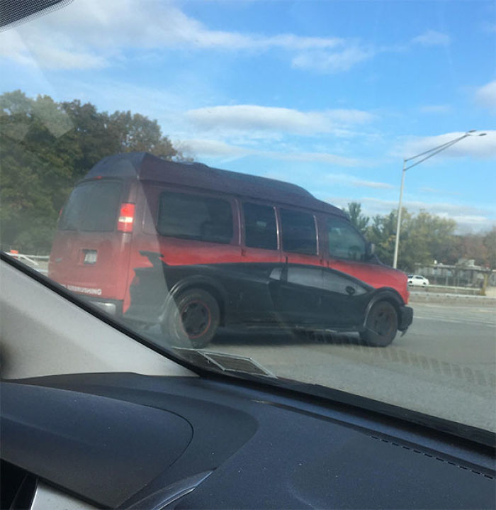This Van Is Painted To Look Like A Sports Car
