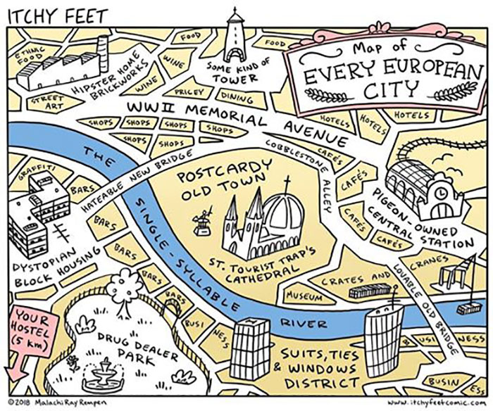 A Map Of Every European City