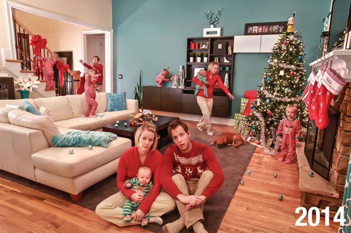  family started doing real life christmas cards 