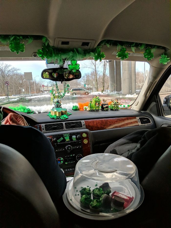 Starting My St Patrick's Day In This Uber