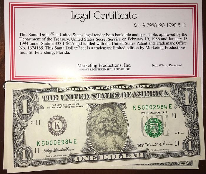 Legal Tender Santa Dollar