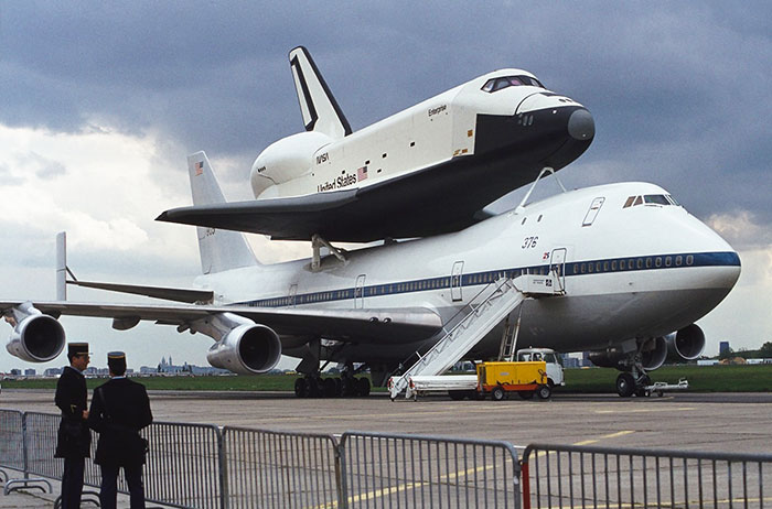 Boeing 747 Carrying A Nasa Space Shuttle In Paris, France On May 31, 1983