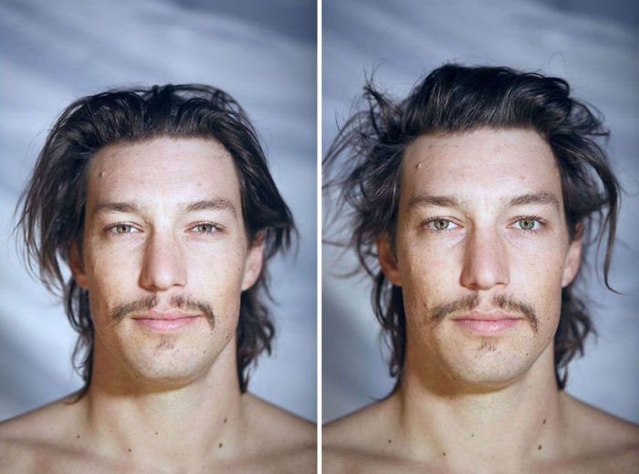 This Photographer Compared The Faces Of People When Posing With Clothes And Naked