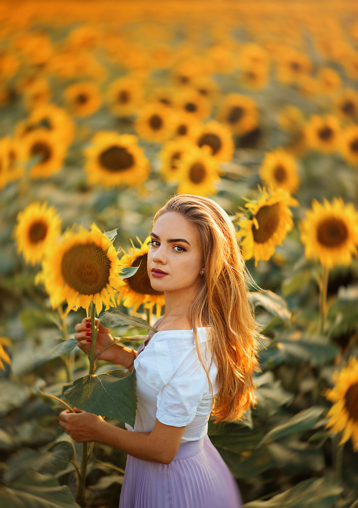 I Create This Dreamy Portraits Inspired By Van Goghs Sunflowers