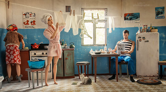 Photographer Shows What Barbie And Kens Lives Would Be If They Lived In Soviet Russia