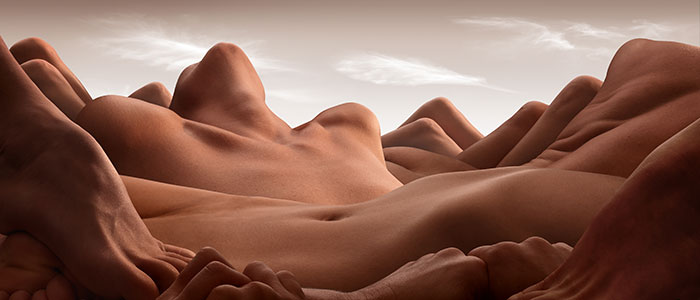  photographer forms landscapes using just human bodies 