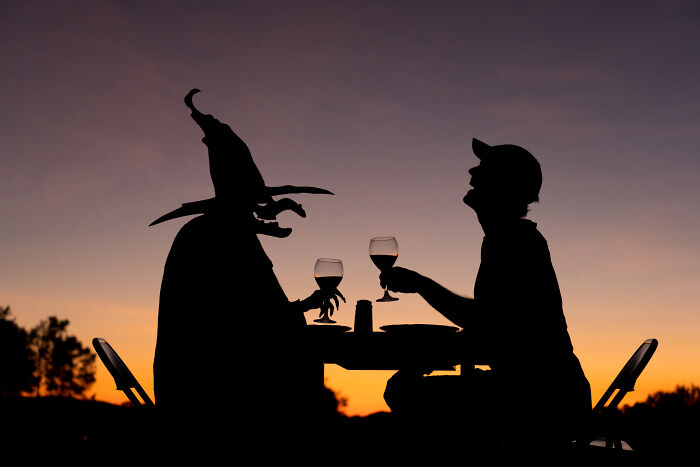  pose these spooky cardboard cutouts sunset 
