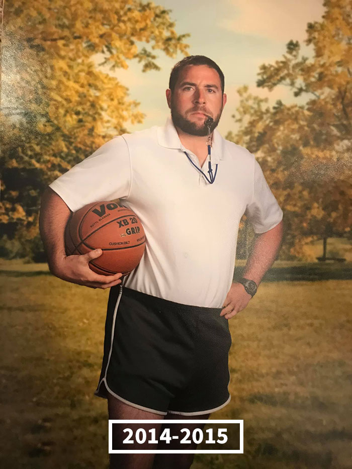 Wife Of A PE Teacher Shares Her Husbands Goofy Annual School Pictures, And 23K People On Facebook Love Them