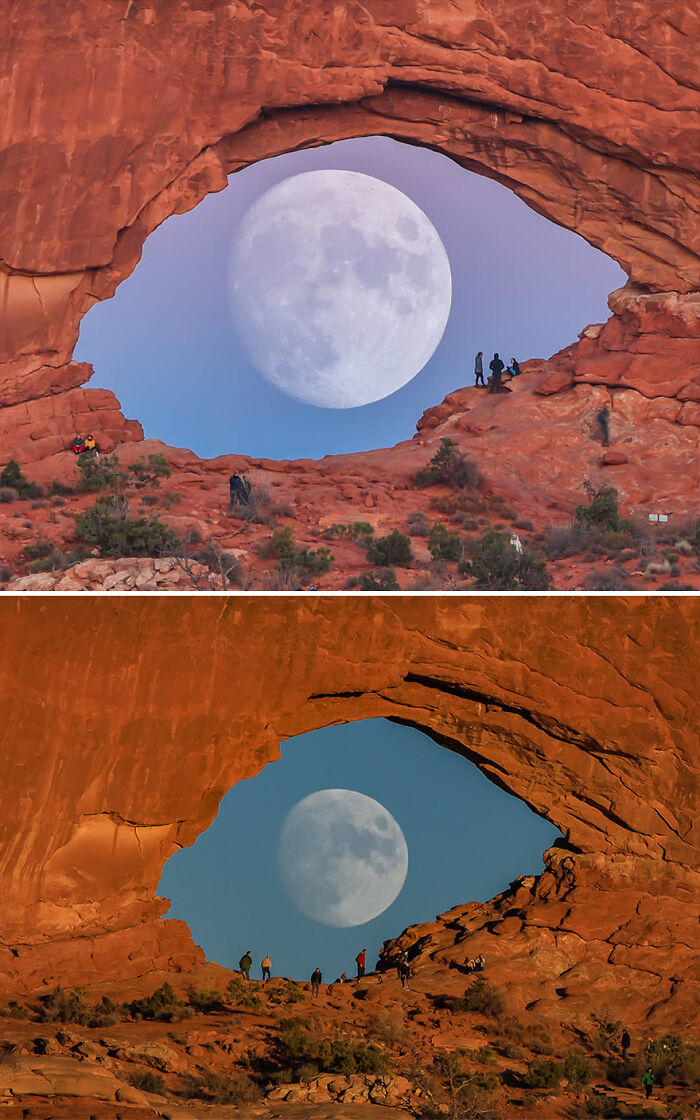  not photoshopped photographer uses tricks make moon 