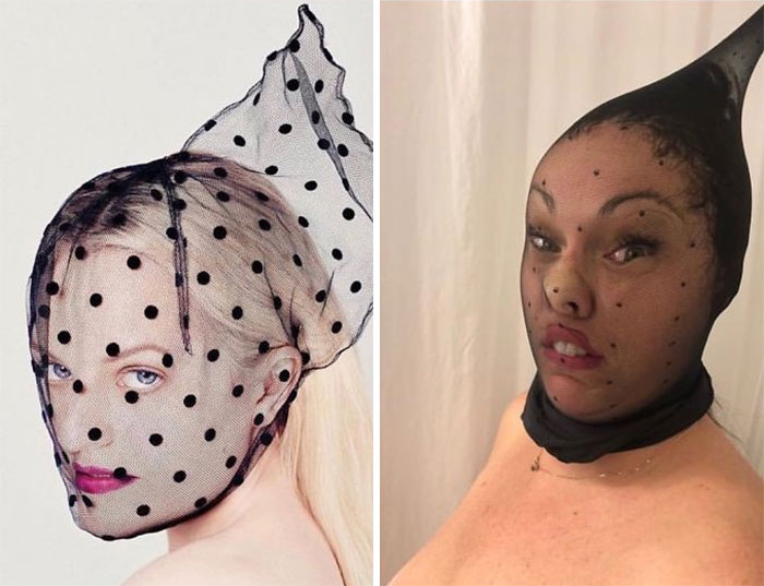  woman continues hilariously recreate celebrity instagram photos 