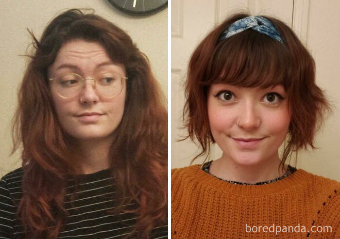 24 Before & After Pics Of Women Who Decided To Try Out Bangs And Realized It Suits Them