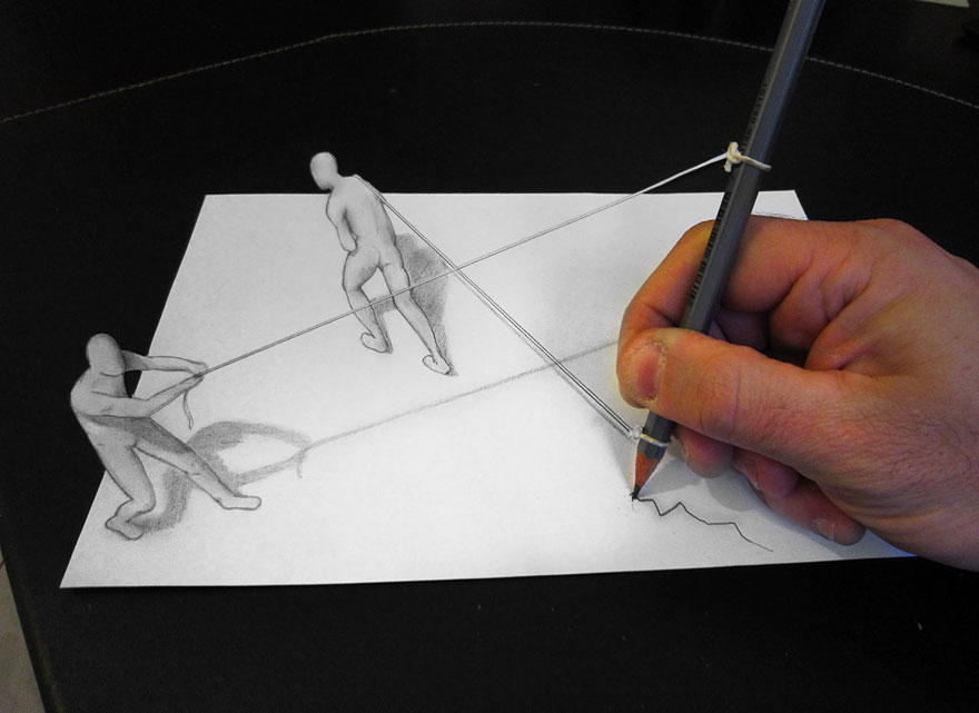 3D Illusion Drawings by Alessandro Diddi #artpeople
