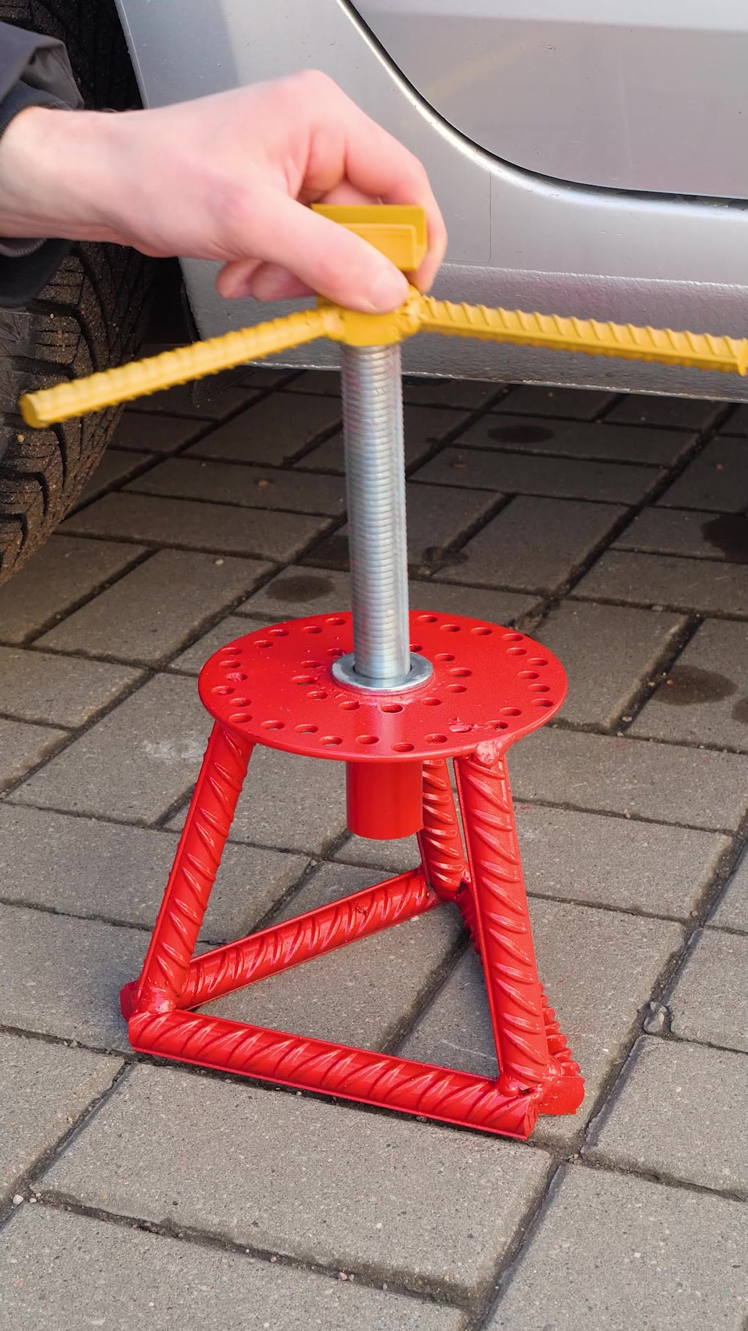 Homemade Rebar Car Jack