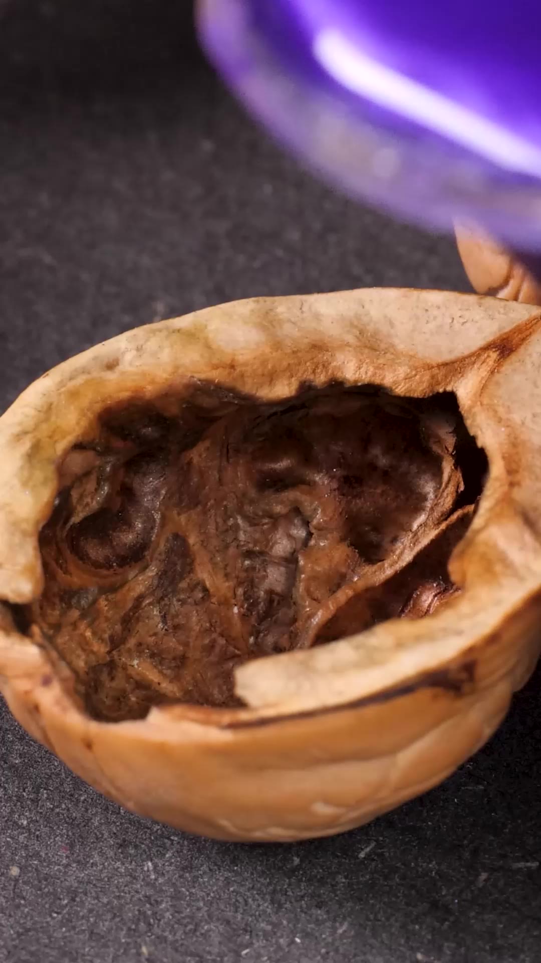 Filling Walnuts With Resin