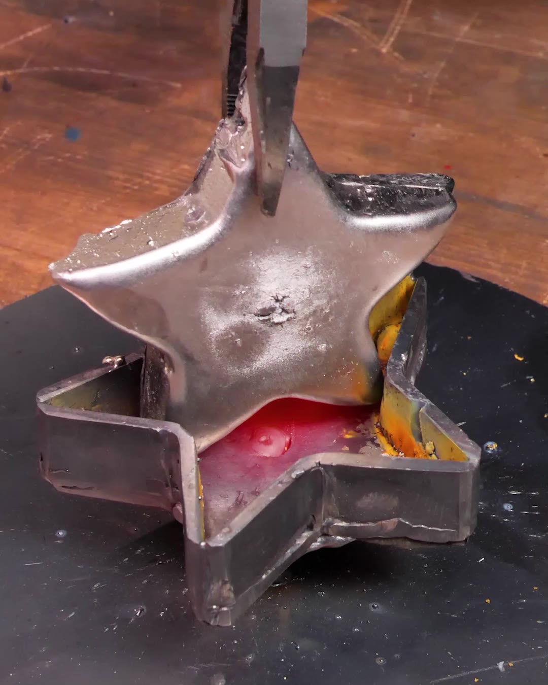 Watching metal melt is oddly satisfying