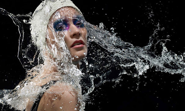 Models Dressed in Paint Splashes by Iain Crawford