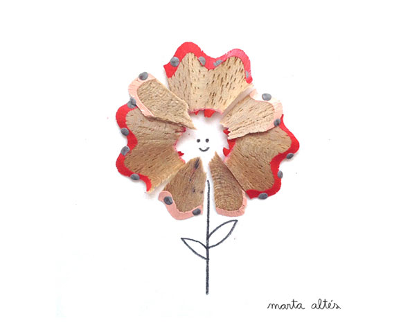 Pencil Shavings Turned into Illustrations by Marta Altes
