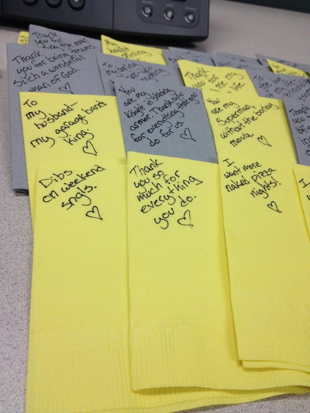 Husband Saves Wife's Cute Notes From Every Packed Lunch She Makes (8 pics)