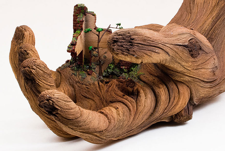 These Hyper-Realistic Ceramic Sculptures Look Just Like Wood (12 pics)