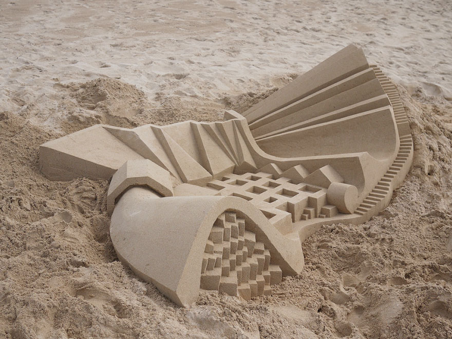 Stunning Geometric Sand Castles By Calvin Seibert (14 pics)