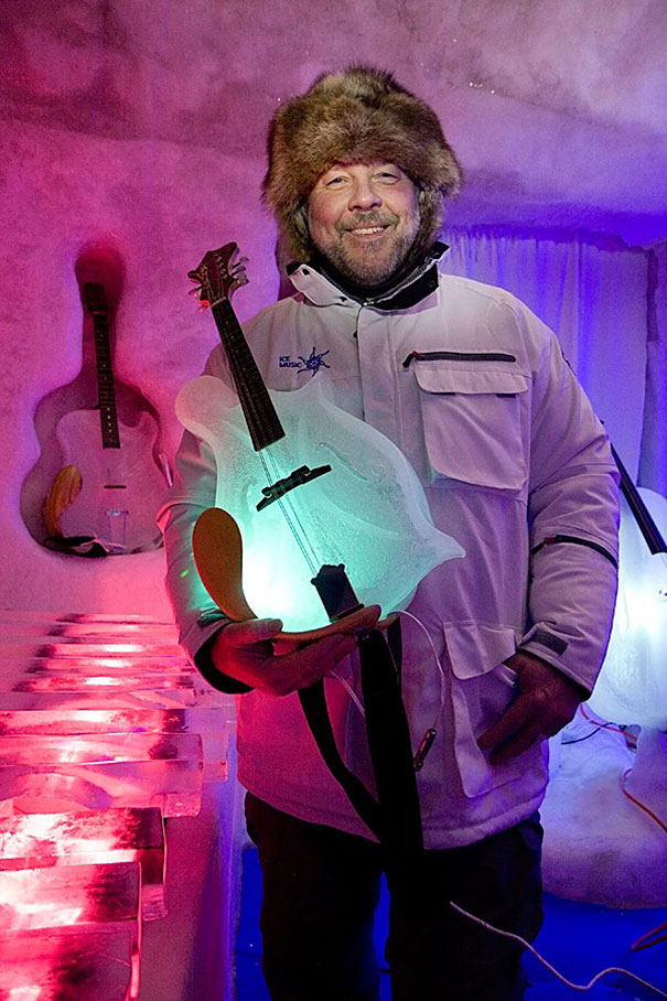 Orchestra Performs In Igloo With Instruments Made Of Ice