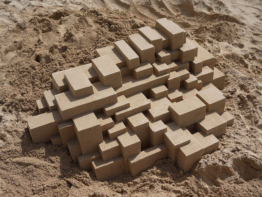 Stunning Geometric Sand Castles By Calvin Seibert (14 pics)