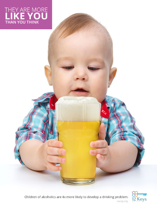 12 Shocking Photoshopped Images Make Children's Alcohol Addiction A Reality