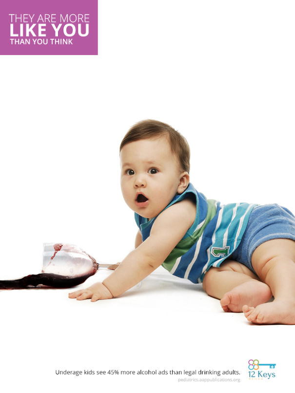 12 Shocking Photoshopped Images Make Children's Alcohol Addiction A Reality