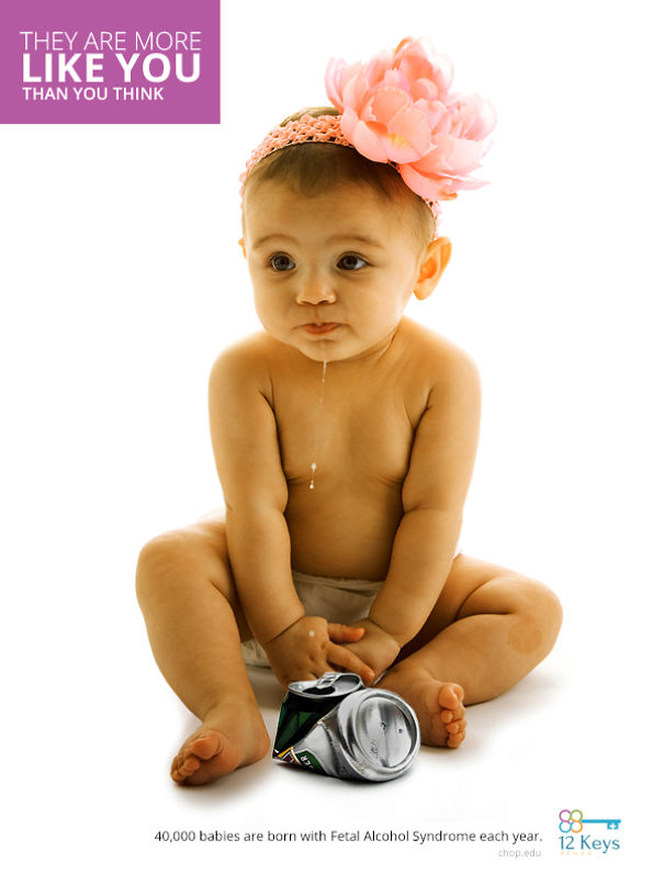 12 Shocking Photoshopped Images Make Children's Alcohol Addiction A Reality