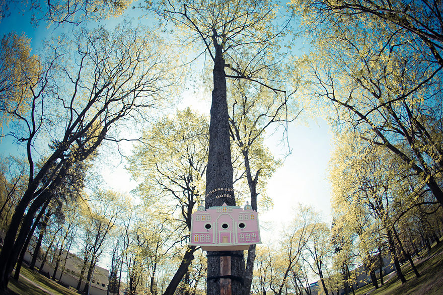Tiny Grand Budapest Hotel For Birds By Clinic 212