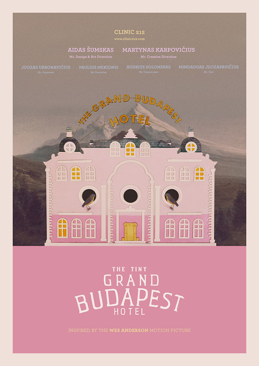 Tiny Grand Budapest Hotel For Birds By Clinic 212
