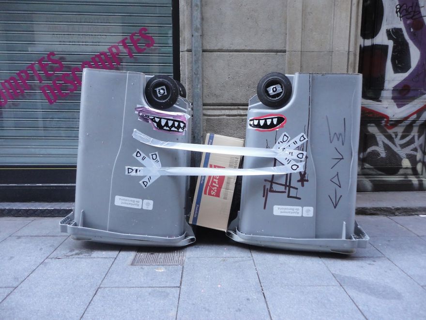 Street Artist Turns Garbage Into Wacky Monsters