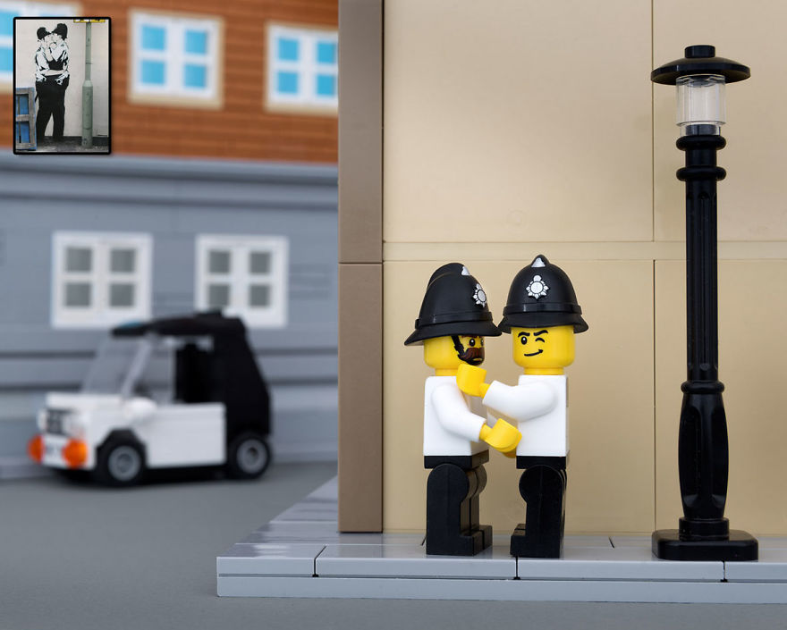 Famous Banksy Street Art Pieces Wonderfully Remade With LEGOs