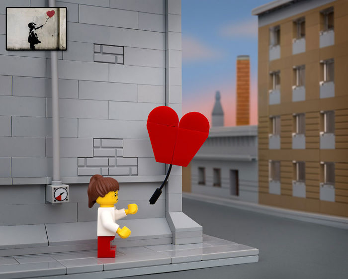 Famous Banksy Street Art Pieces Wonderfully Remade With LEGOs