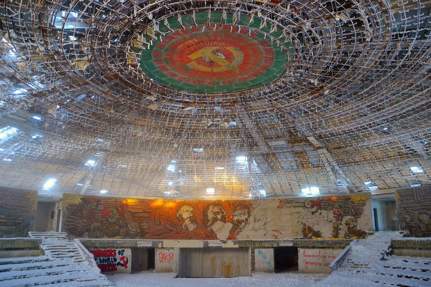 Buzludzha - An Abandoned UFO-shaped Communist Building In Bulgaria