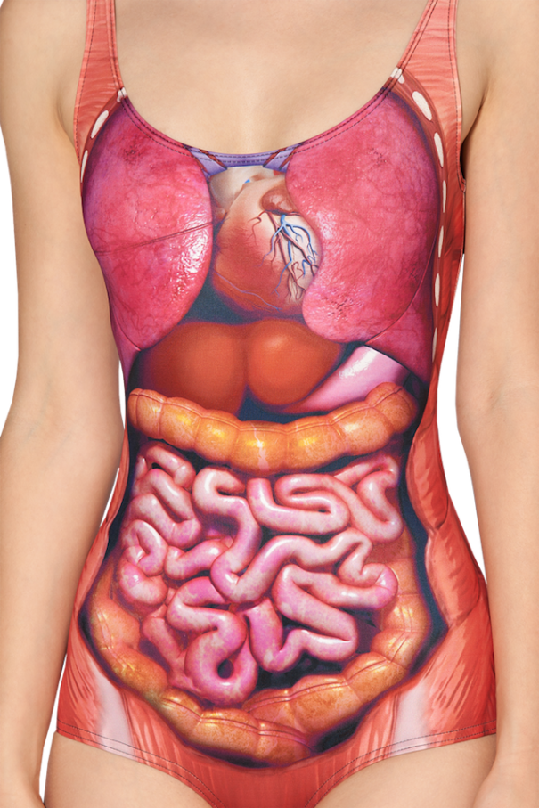 Dem Guts - A Swimsuit Illustrating The Anatomy Of Human Torso